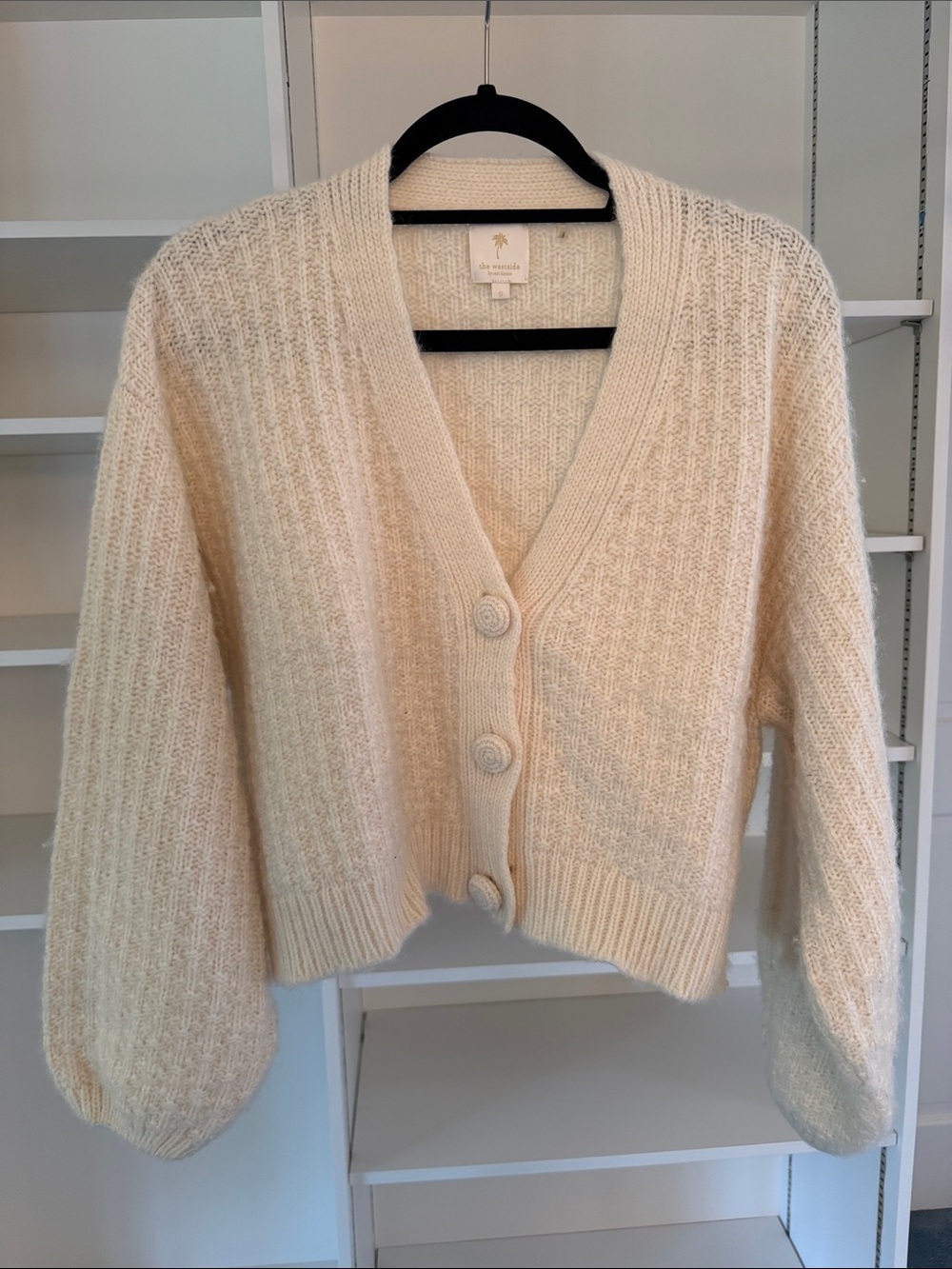 The Westside by Sari Sloans Cropped Knit Cardigan